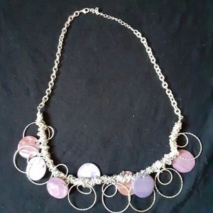 Purple & silver necklace